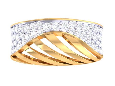 Printable 3D jewelry model of Lady diamond ring 3D Model