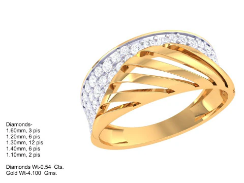 Printable 3D jewelry model of Lady diamond ring 3D Model