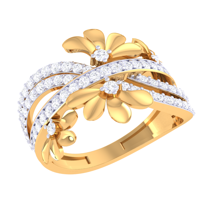 Printable 3D jewelry model of Lady diamond ring Model 3D .c4d .max .obj .3ds .fbx .stl .blend 