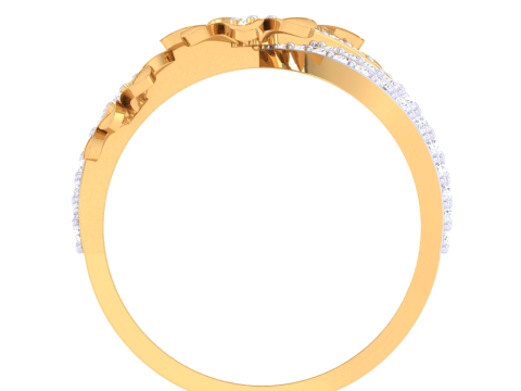 Printable 3D jewelry model of Lady diamond ring Model 3D