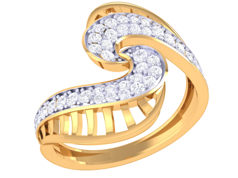 Printable 3D jewelry model of Lady diamond ring Model 3D