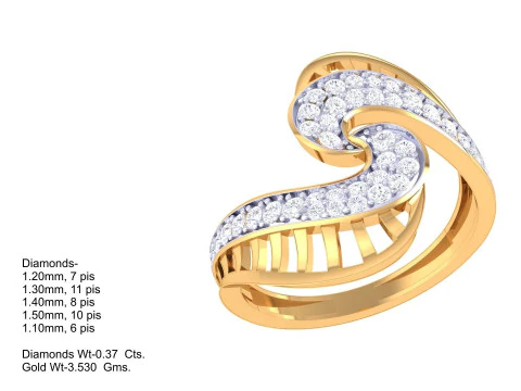 Printable 3D jewelry model of Lady diamond ring 3D Model