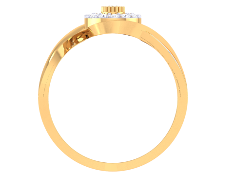 Printable 3D jewelry model of Lady diamond ring 3D Model