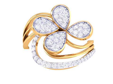 Printable 3D jewelry model of Lady diamond ring 3D Model