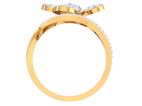 Modello di gioiello stampabile in 3D dell'anello con diamante Lady Modello 3D