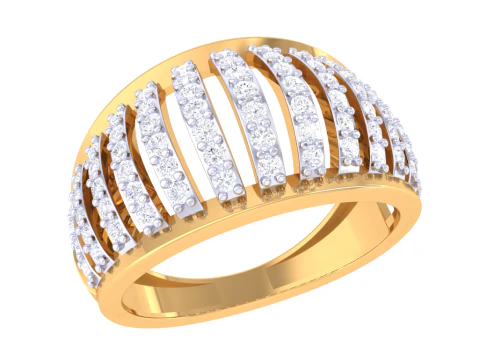 Bayan pırlanta y&uuml;z&uuml;ğ&uuml;n yazdırılabilir 3D takı modeli 3D Model