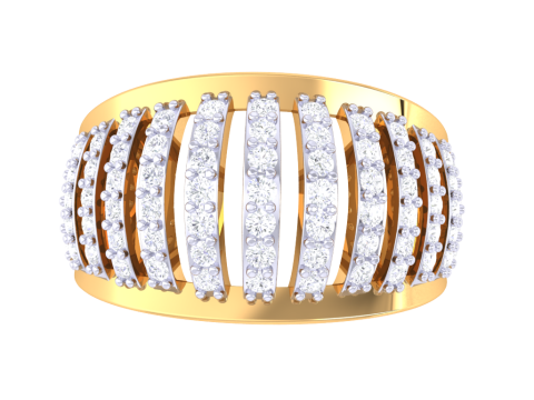 Printable 3D jewelry model of Lady diamond ring Model 3D