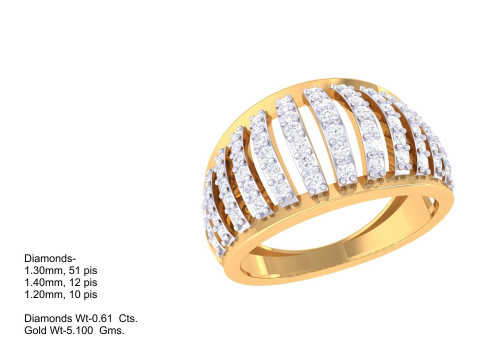 Printable 3D jewelry model of Lady diamond ring Model 3D