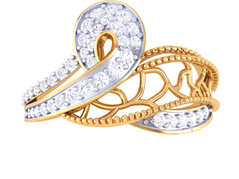 Printable 3D jewelry model of Lady diamond ring Modèle 3D