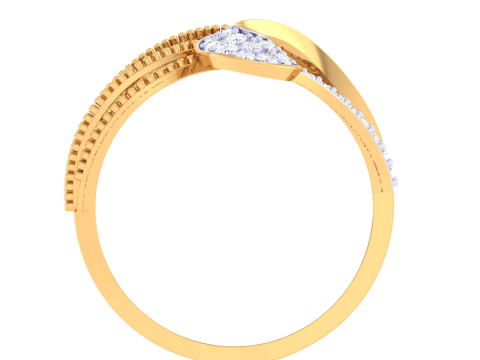 Printable 3D jewelry model of Lady diamond ring Modèle 3D