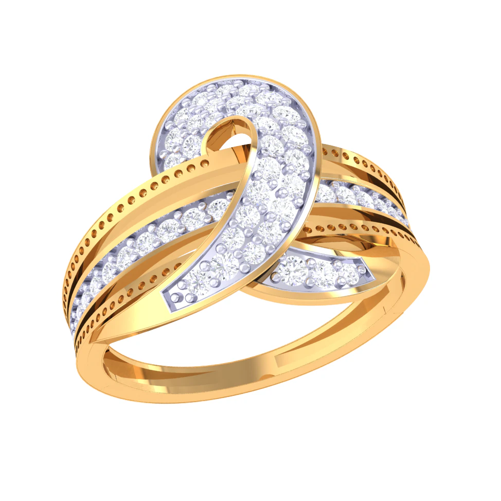 Printable 3D jewelry model of Lady diamond ring 3D Model .c4d .max .obj .3ds .fbx .stl .blend 