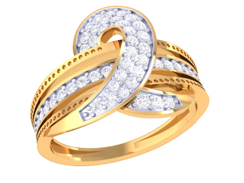 Printable 3D jewelry model of Lady diamond ring 3D Model