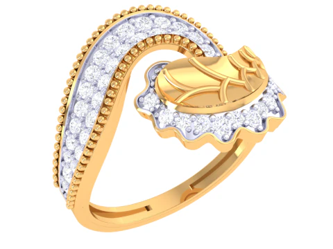 Printable 3D jewelry model of Lady diamond ring 3D Model
