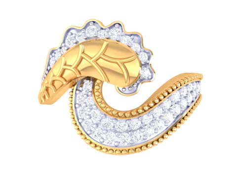 Printable 3D jewelry model of Lady diamond ring 3D Model