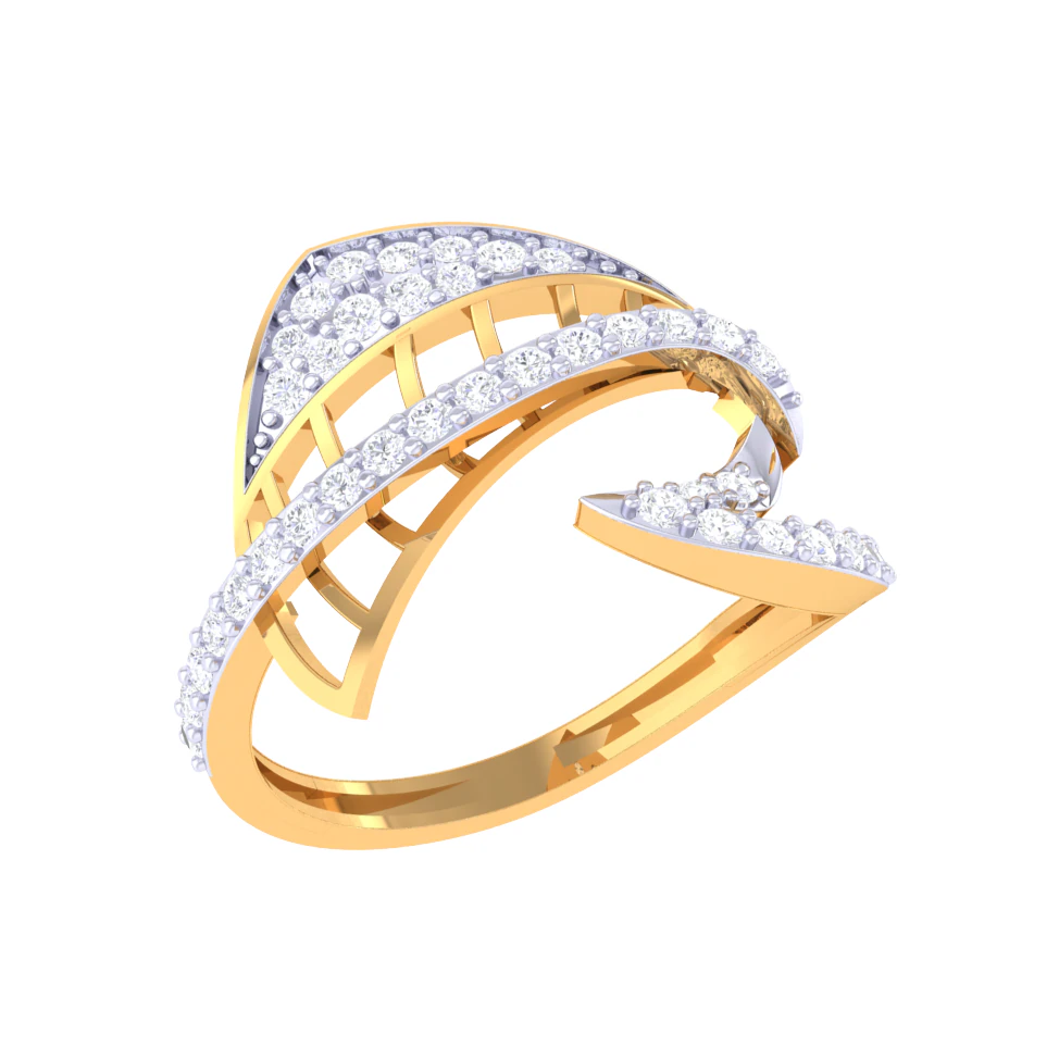 Printable 3D jewelry model of Lady diamond ring 3D Model .c4d .max .obj .3ds .fbx .stl .blend 