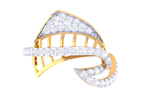 Printable 3D jewelry model of Lady diamond ring 3D 모델