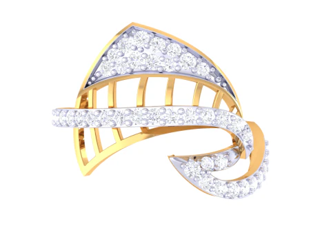 Printable 3D jewelry model of Lady diamond ring 3D Model