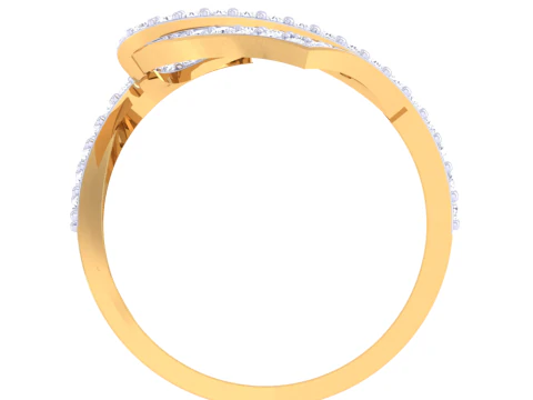 Printable 3D jewelry model of Lady diamond ring 3D Model