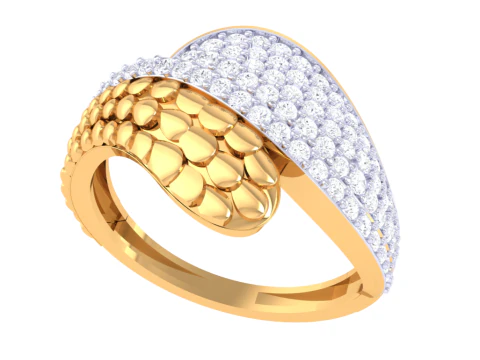 Printable 3D jewelry model of Lady diamond ring 3D Model