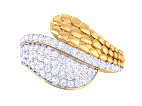 Printable 3D jewelry model of Lady diamond ring Modello 3D