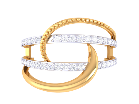 Printable 3D jewelry model of Lady diamond ring 3Dモデル