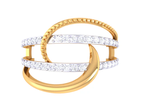 Printable 3D jewelry model of Lady diamond ring 3D Model