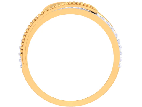 Printable 3D jewelry model of Lady diamond ring 3D Model
