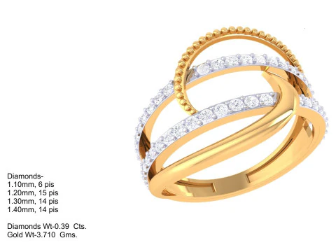 Printable 3D jewelry model of Lady diamond ring 3D Model