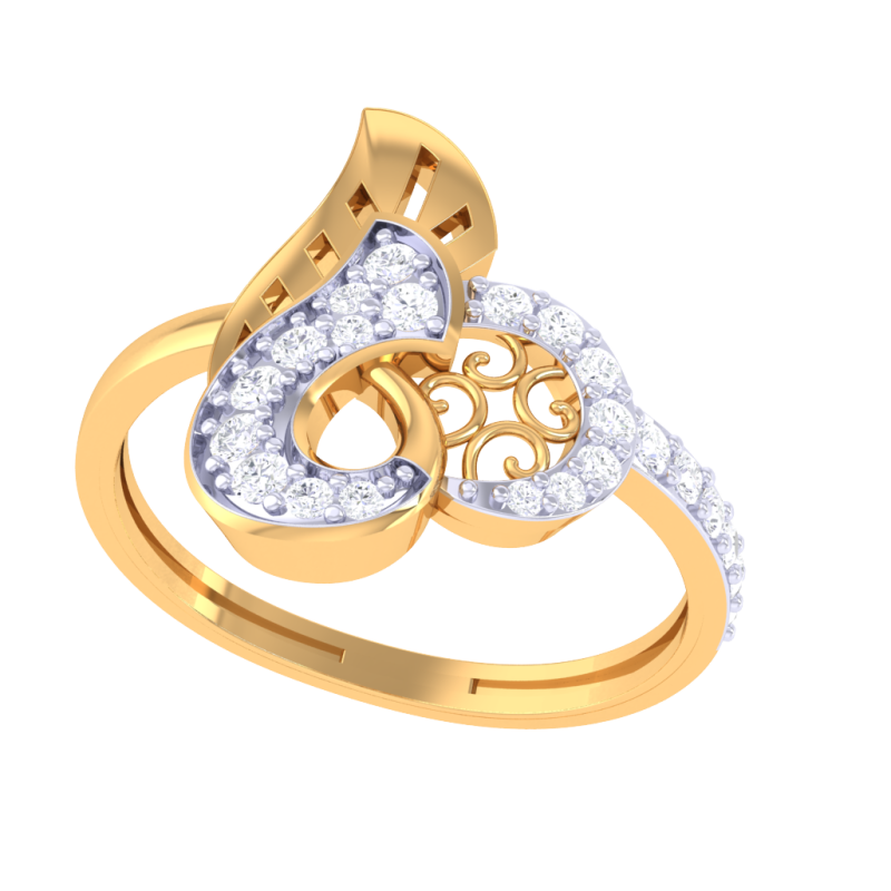 Printable 3D jewelry model of Lady diamond ring 3D Модель .c4d .max .obj .3ds .fbx .stl .blend