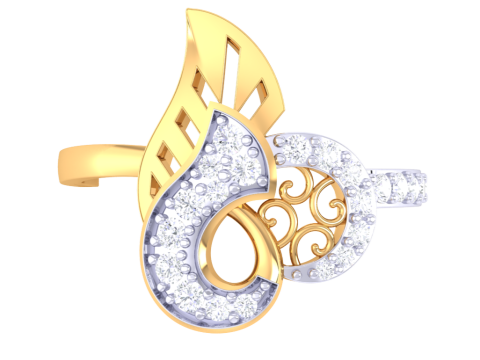 Printable 3D jewelry model of Lady diamond ring 3D Модель