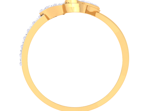 Printable 3D jewelry model of Lady diamond ring 3D Модель
