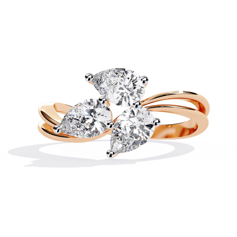 Printable 3D jewelry model of Solitaire Lady Ring with Diamond 3D Model .c4d .max .obj .3ds .fbx .stl .blend 