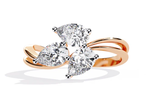 Model biżuterii 3D do druku z pierścionkiem Solitaire Lady z diamentem Model 3D