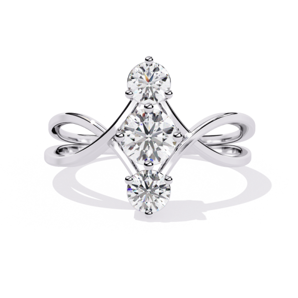 Printable 3D jewelry model of Solitaire Lady Ring with Diamond 3D मॉडल .c4d .max .obj .3ds .fbx .stl .blend