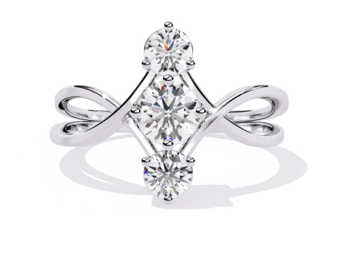 Model biżuterii 3D do druku z pierścionkiem Solitaire Lady z diamentem Model 3D