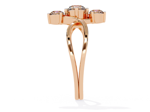 Printable 3D jewelry model of Solitaire Lady Ring with Diamond 3D मॉडल