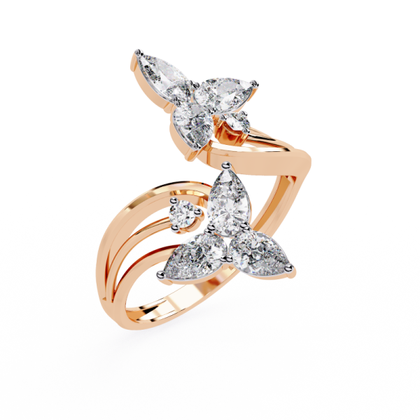 Printable 3D jewelry model of Solitaire Lady Ring with Diamond 3D Модель .c4d .max .obj .3ds .fbx .stl .blend
