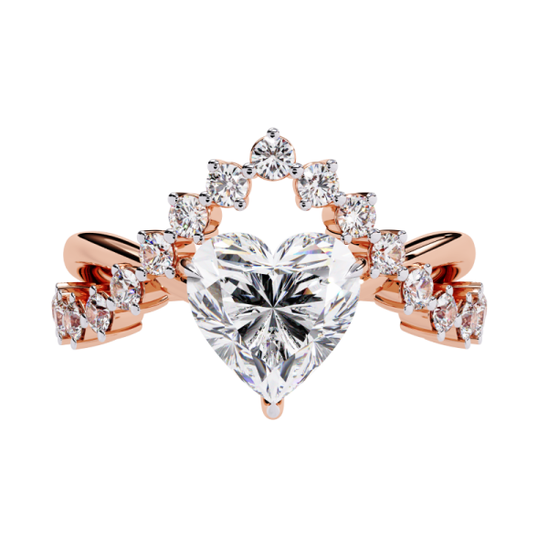 Printable 3D jewelry model of Solitaire Lady Ring with Diamond 3D 모델 .c4d .max .obj .3ds .fbx .stl .blend