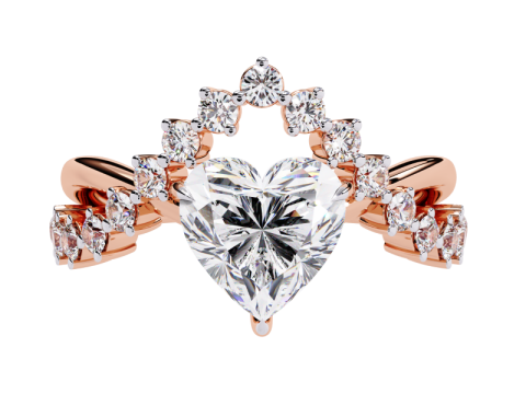 Printable 3D jewelry model of Solitaire Lady Ring with Diamond 3D 模型