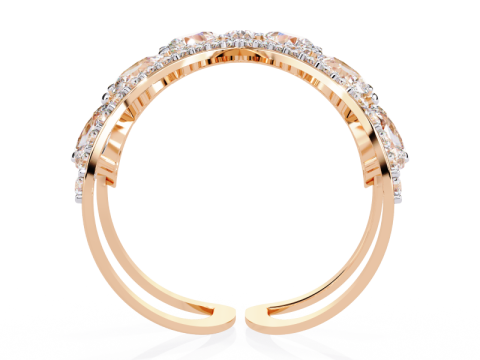 Printable 3D jewelry model of Solitaire Lady Ring with Diamond 3D 模型