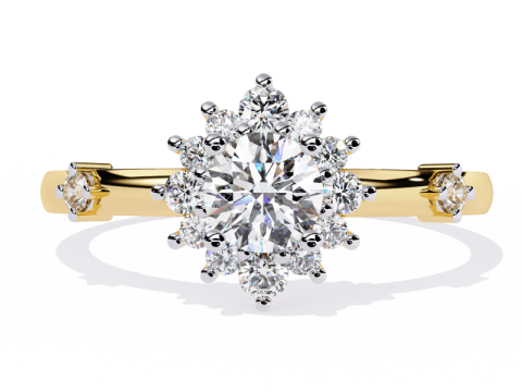 Printable 3D jewelry model of Solitaire Lady Ring with Diamond 3D Model