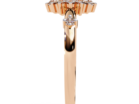 Printable 3D jewelry model of Solitaire Lady Ring with Diamond 3D Model