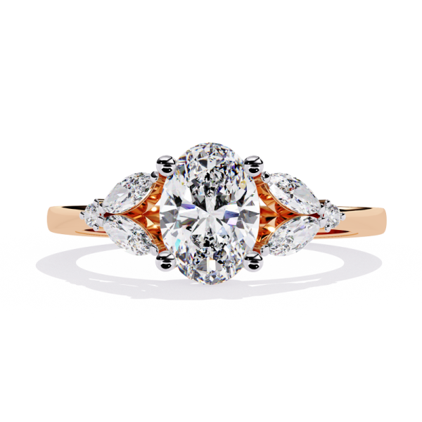 Printable 3D jewelry model of Solitaire Lady Ring with Diamond Modello 3D .c4d .max .obj .3ds .fbx .stl .blend