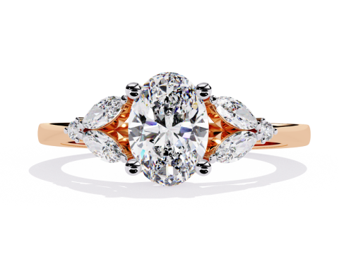 Printable 3D jewelry model of Solitaire Lady Ring with Diamond 3D 모델