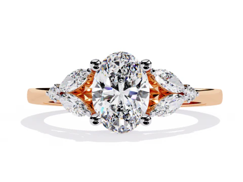 Model biżuterii 3D do druku z pierścionkiem Solitaire Lady z diamentem Model 3D