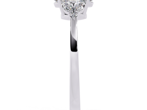 Printable 3D jewelry model of Solitaire Lady Ring with Diamond Modello 3D