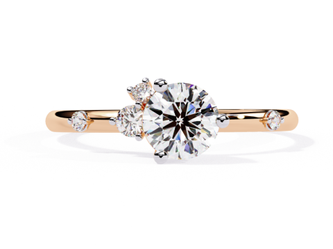 Printable 3D jewelry model of Solitaire Lady Ring with Diamond Model 3D