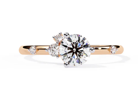 Model biżuterii 3D do druku z pierścionkiem Solitaire Lady z diamentem Model 3D