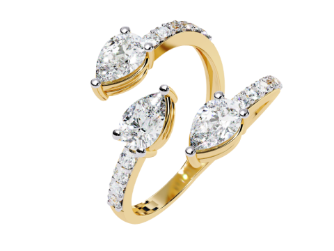 Printable 3D jewelry model of Solitaire Lady Ring with Diamond 3D 模型