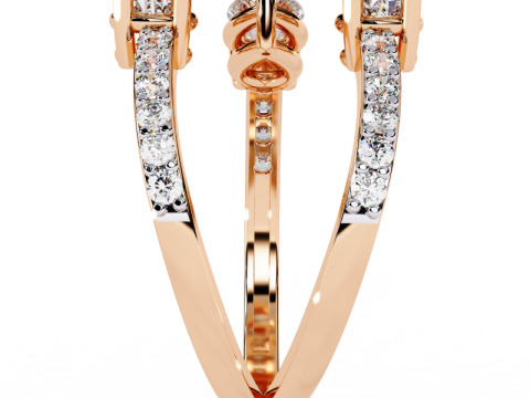 Printable 3D jewelry model of Solitaire Lady Ring with Diamond 3D Model